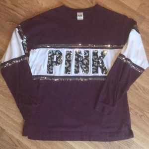 PINK by Victoria’s Secret sequined long sleeve top
